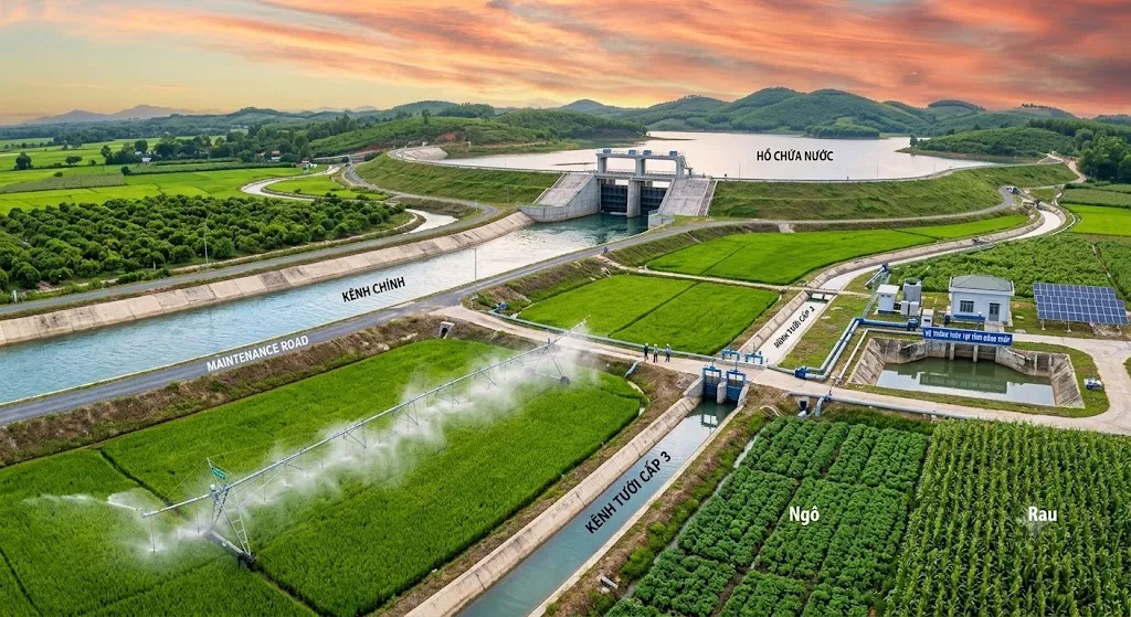 Hệ thống thủy lợi giúp ngăn chặn ngập úng Hệ thống thủy lợi giúp ngăn chặn ngập úng